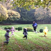 Fun and games for children at Gawthorpe Park.