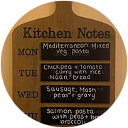 Our chalk menu board communicates which delicious meal combinations our in-house chef has lined up for the week. Our chalk menu board communicates which delicious meal combinations our in-house chef has lined up for the week.