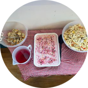 Food prepared for Valentine's Day at the nursery. Food prepared for Valentine's Day at the nursery.