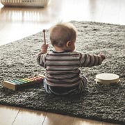 Even the youngest children cannot resist playing musical instruments. Even the youngest children cannot resist playing musical instruments.