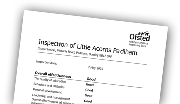 Little Acorns Nursery Padiham - Ofsted Report May 2025. Little Acorns Nursery Padiham - Ofsted Report May 2025.