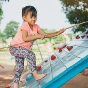 Young children need to build fitness, strength, coordination, and balance, and outdoor play is perfect for this. Young children need to build fitness, strength, coordination, and balance, and outdoor play is perfect for this.