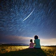 On a warm summer night, sit outside together to watch the stars. See if your child can spot a satellite on its journey, or a shooting star racing across the sky.