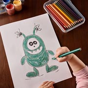 Child's original drawing of a robot.